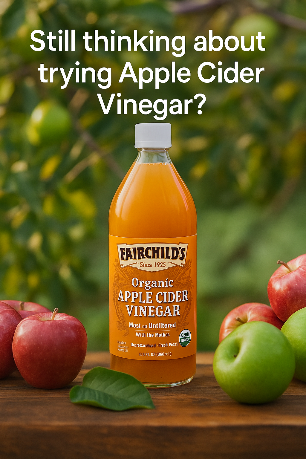 Fairchild Organic Apple Cider Vinegar – 32oz (With The Mother)