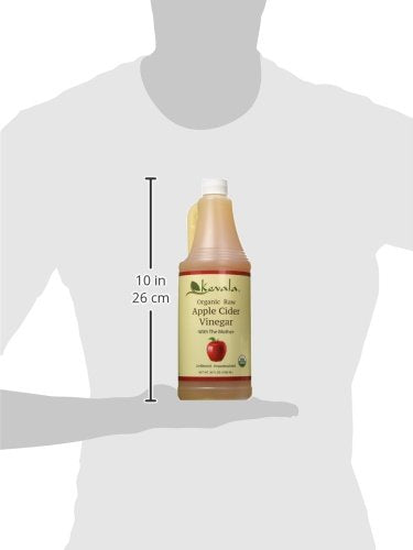 Kevala Organic Raw Apple Cider Vinegar – With Mother, USDA Certified, Salad Dressing, Non-GMO, Kosher, Fresh Apples, Unfiltered, Gluten Free, 35oz