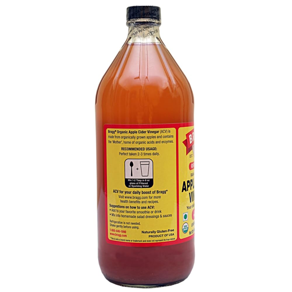 Bragg Organic Raw Apple Cider Vinegar, 32 Ounce - 1 Pack