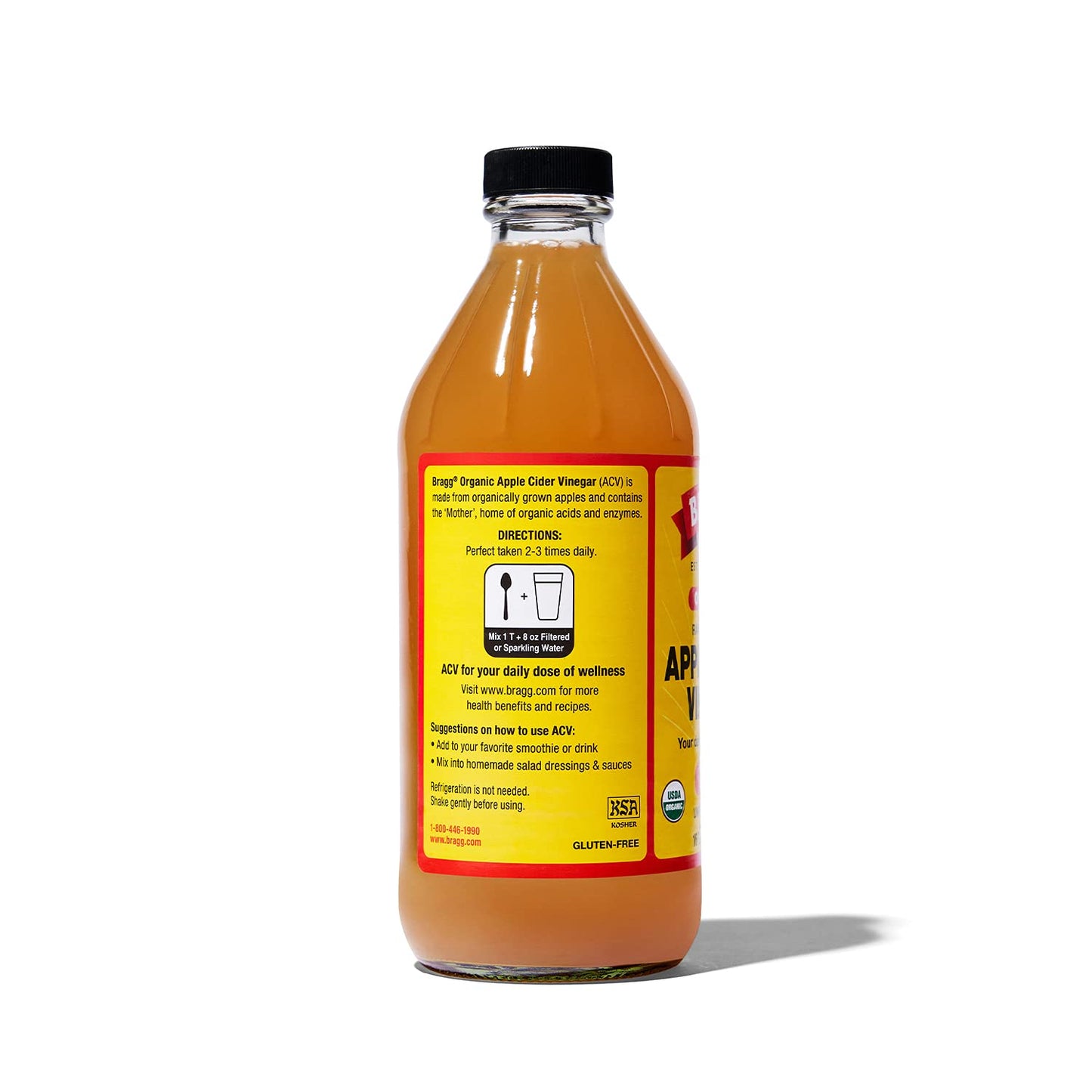 Bragg Organic Raw Apple Cider Vinegar, 16 Fl Oz (Pack of 1)