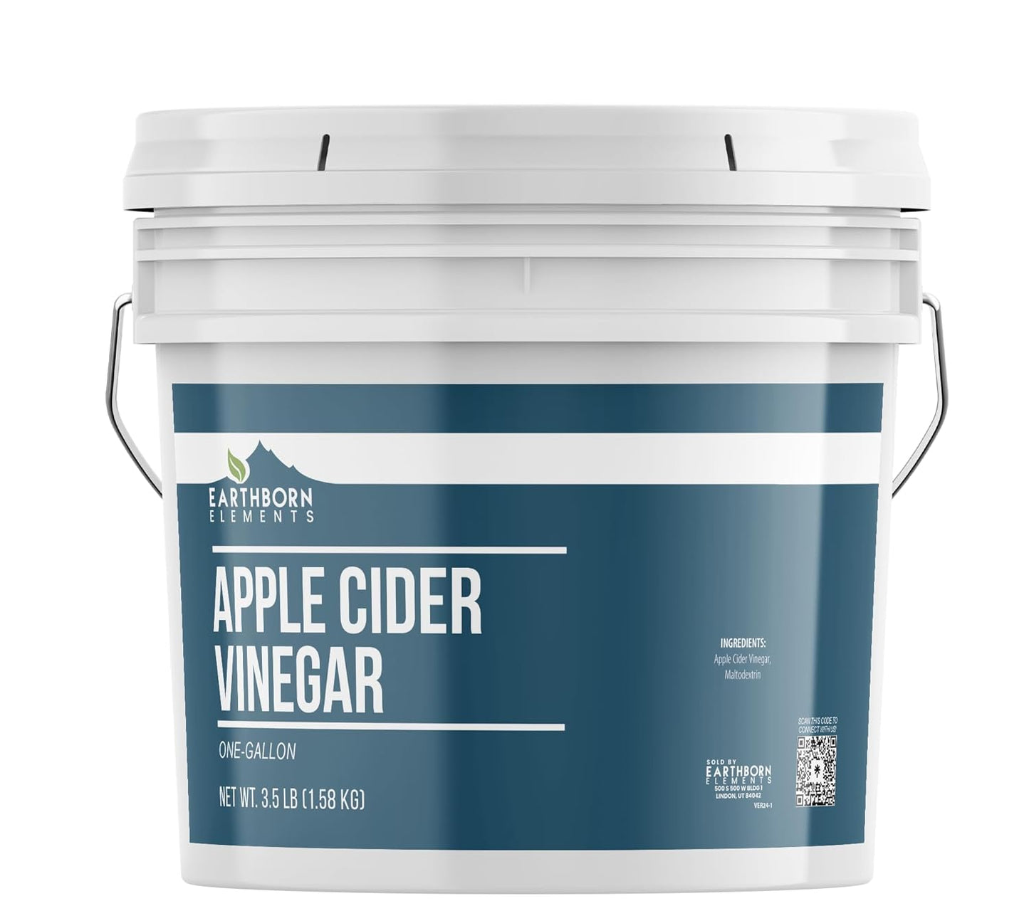 Earthborn Elements Apple Cider Vinegar Powder, 1 Gallon Bucket, Cooking & Baking, Dry Powder