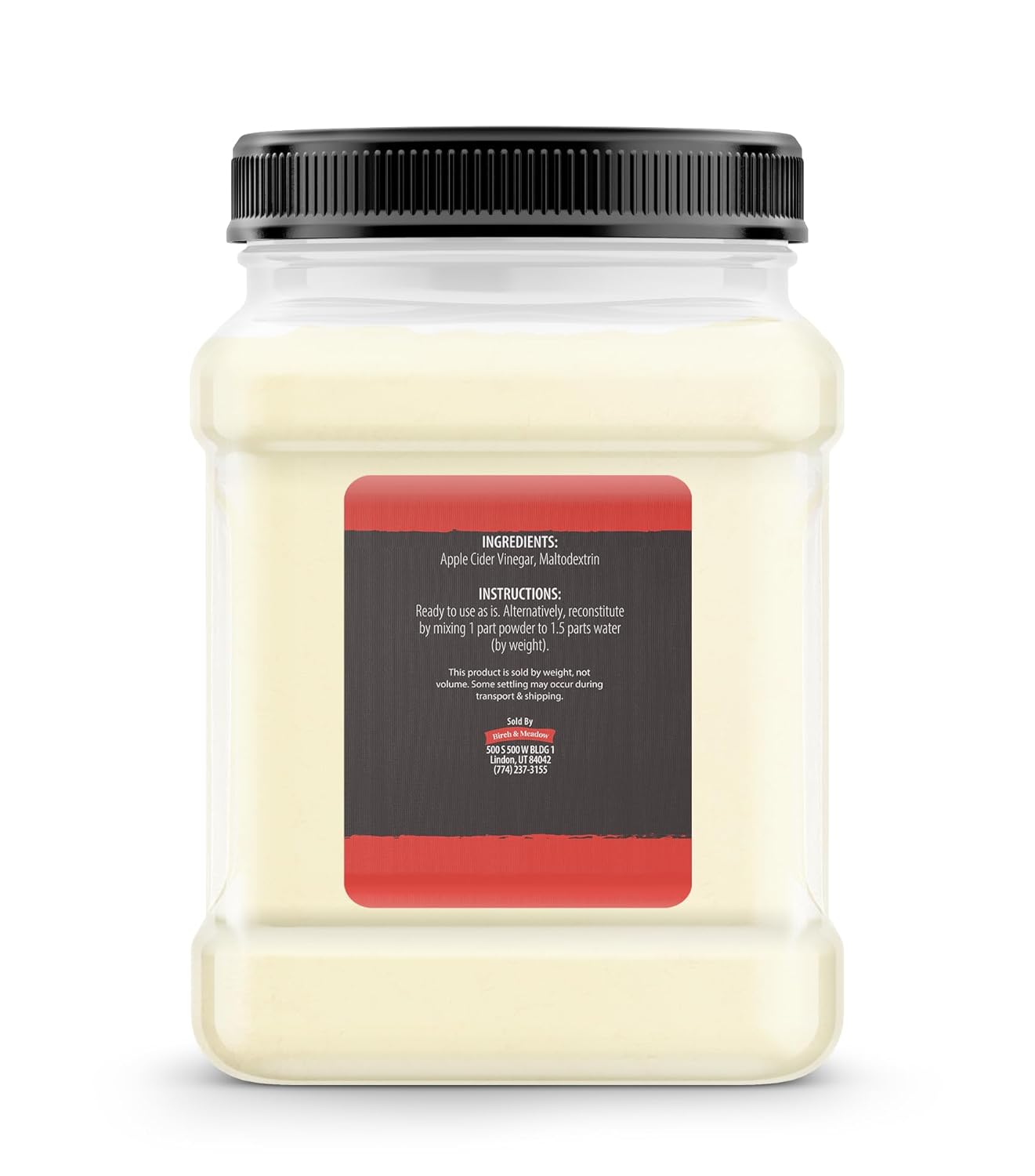 Birch & Meadow Apple Cider Vinegar Powder, 1.9 lbs, Cooking & Baking, Dry Vinegar, Tangy Flavor