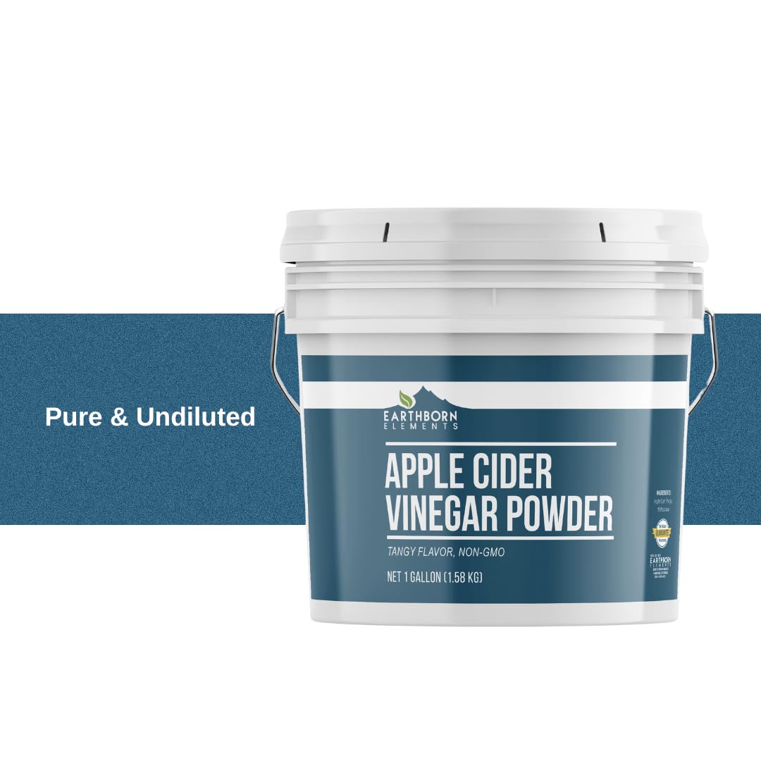 Earthborn Elements Apple Cider Vinegar Powder, 1 Gallon Bucket, Cooking & Baking, Dry Powder