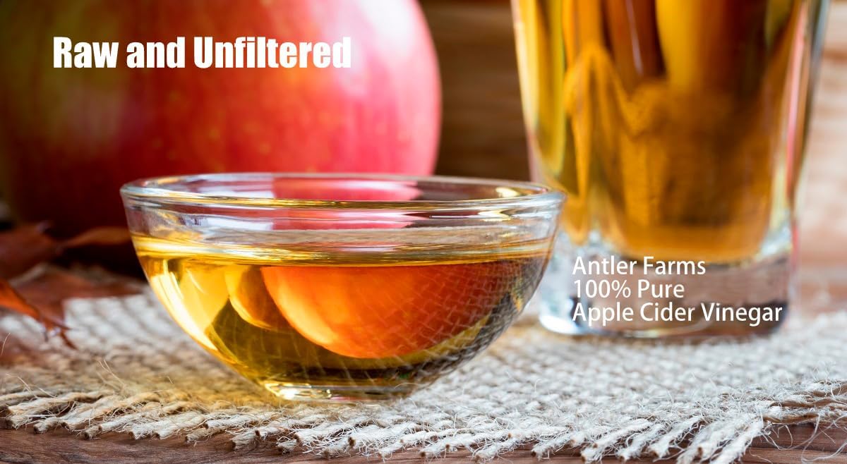 Antler Farms - 100% Pure Apple Cider Vinegar with Mother, 180 Capsules, 500mg - A Powerful Ally for Gut and Heart Health - Vegan, Gluten-Free & Non-GMO