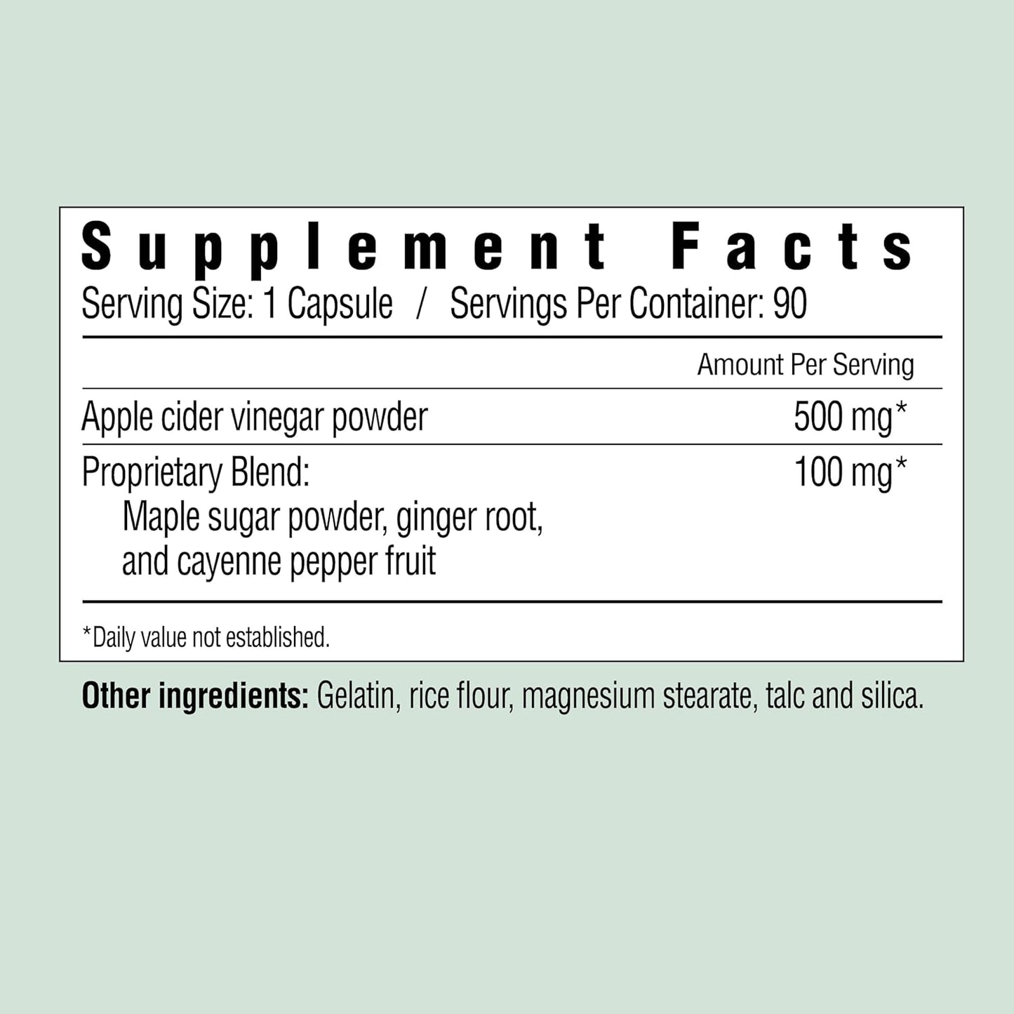 Country Farms Apple Cider Vinegar Capsules, with Ginger, Cayenne and Maple, Helps Aid Digestion, Supports Healthy Weight Loss, Cleanses and Detoxifies, Supports Water Balance, 90 Count, 90 Servings