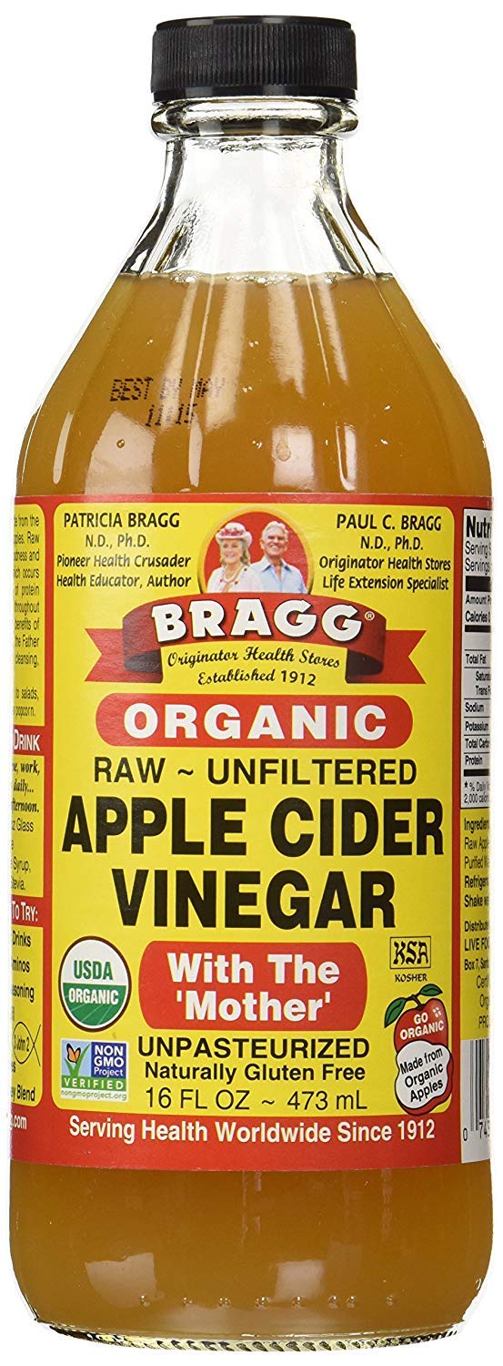 Bragg Variety Pack: Bragg Organic Liquid Aminos 16 oz + Bragg Apple Cider Vinegar Organic Raw Unfiltered, 16 Oz; with Bonus Measuring Spoon