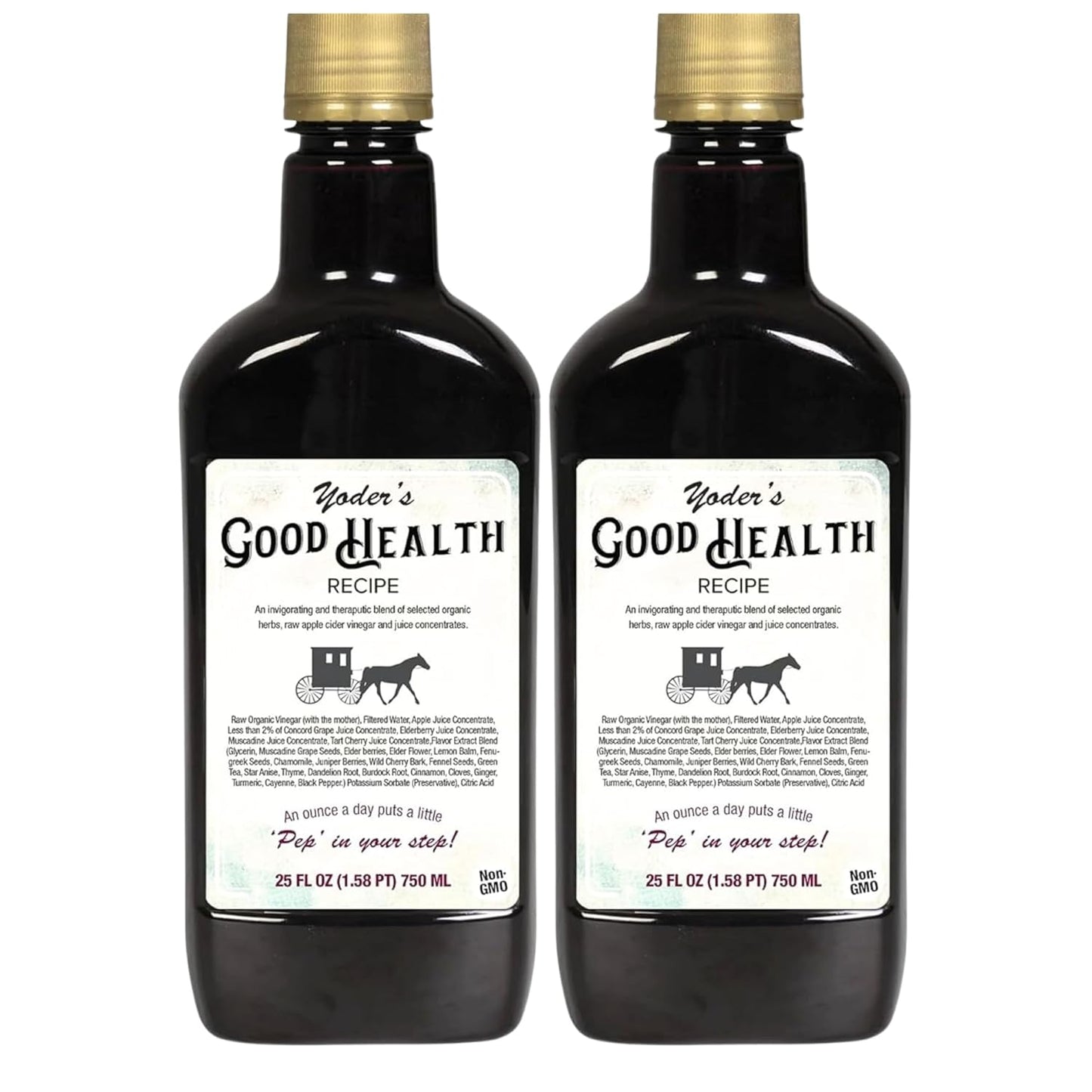 Yoder’s Good Health Recipe Apple Cider Vinegar Liquid Complex, 25 oz, Amish Harvest Herbal Tonic with Elderberry Juice, Organic Wildcrafted Herbs, Raw Detoxifying Antioxidants (2)