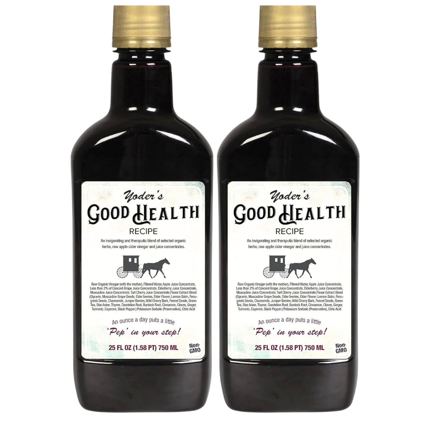 Yoder’s Good Health Recipe Apple Cider Vinegar Liquid Complex, 25 oz, Amish Harvest Herbal Tonic with Elderberry Juice, Organic Wildcrafted Herbs, Raw Detoxifying Antioxidants (2)