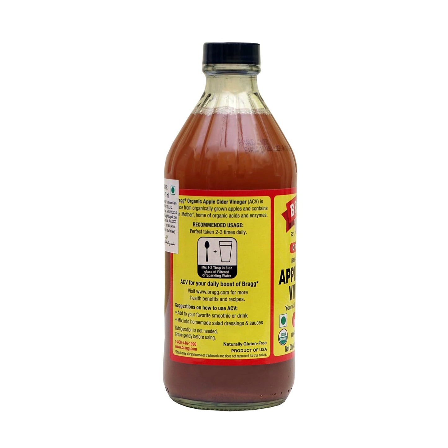 Bragg Organic Apple Cider Vinegar with the Mother - (2 Pack) 16 fl oz - Raw and Unfiltered