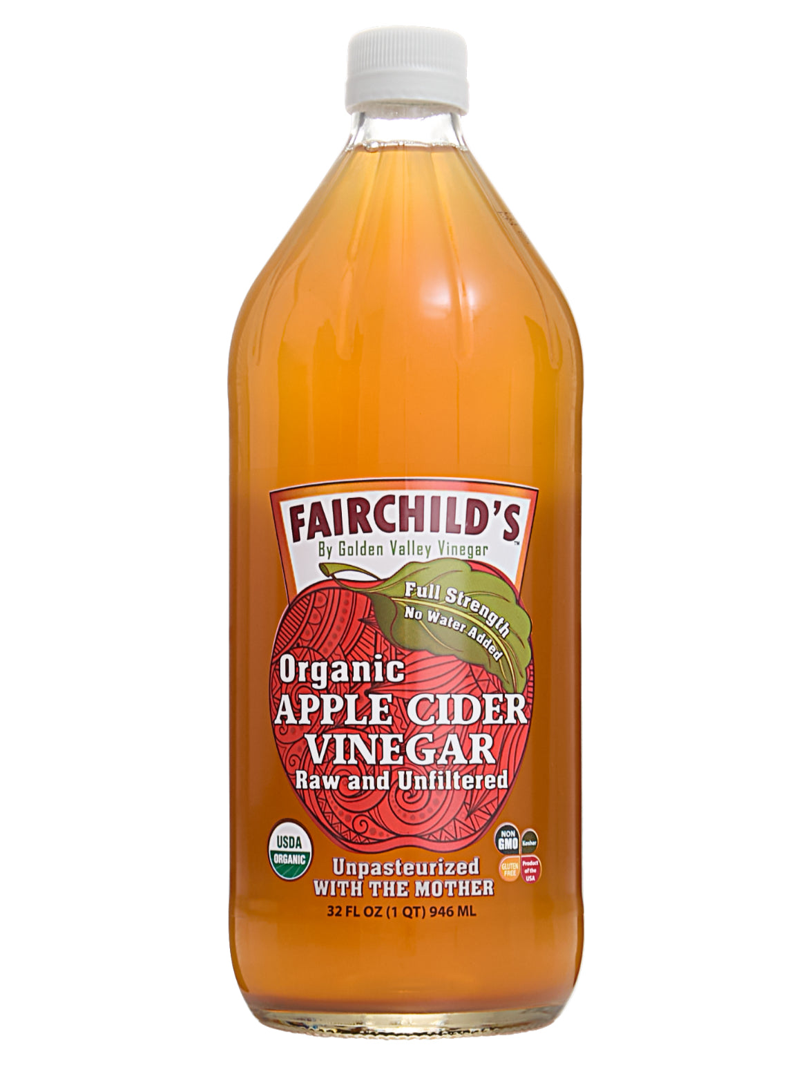Fairchild’s Organic Apple Cider Vinegar – 32oz (With The Mother)