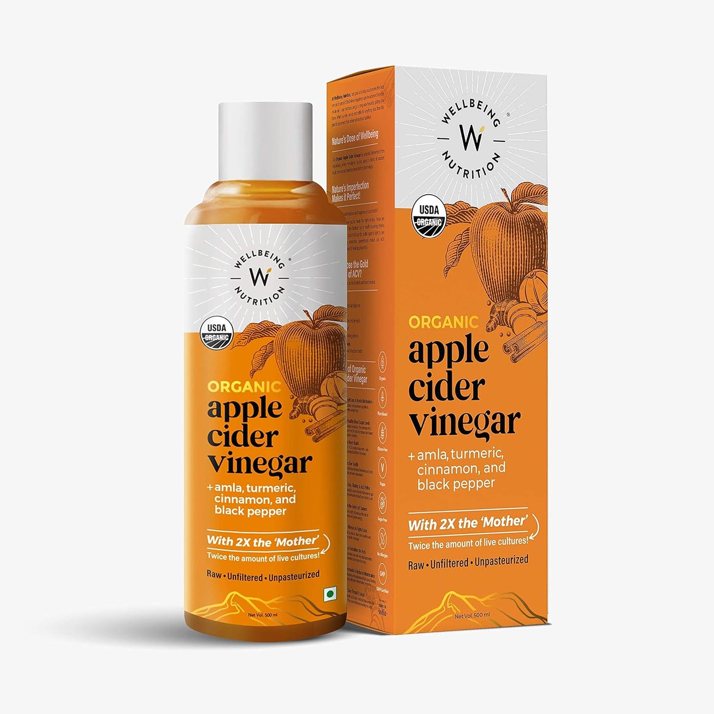 Wellbeing Nutrition Himalayan Apple Cider Vinegar (2X Mother) | 500 ml