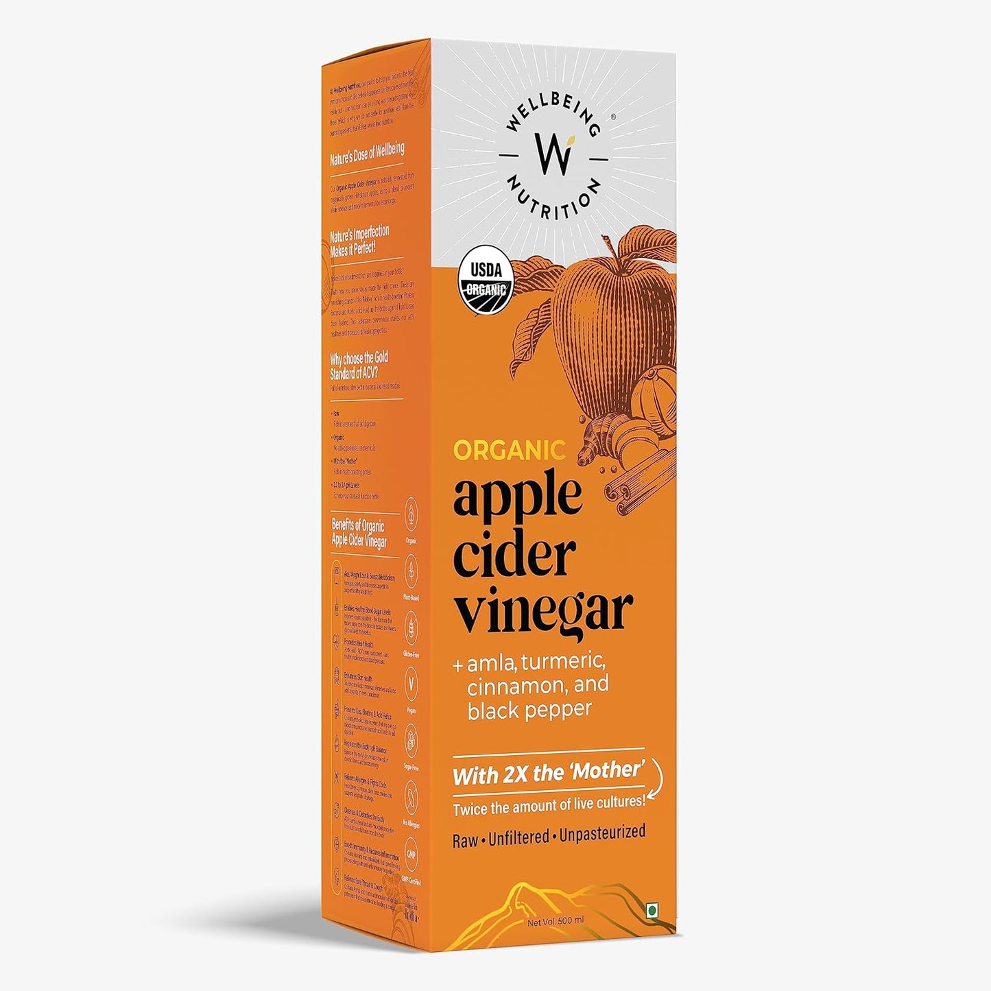 Wellbeing Nutrition Himalayan Apple Cider Vinegar (2X Mother) | 500 ml