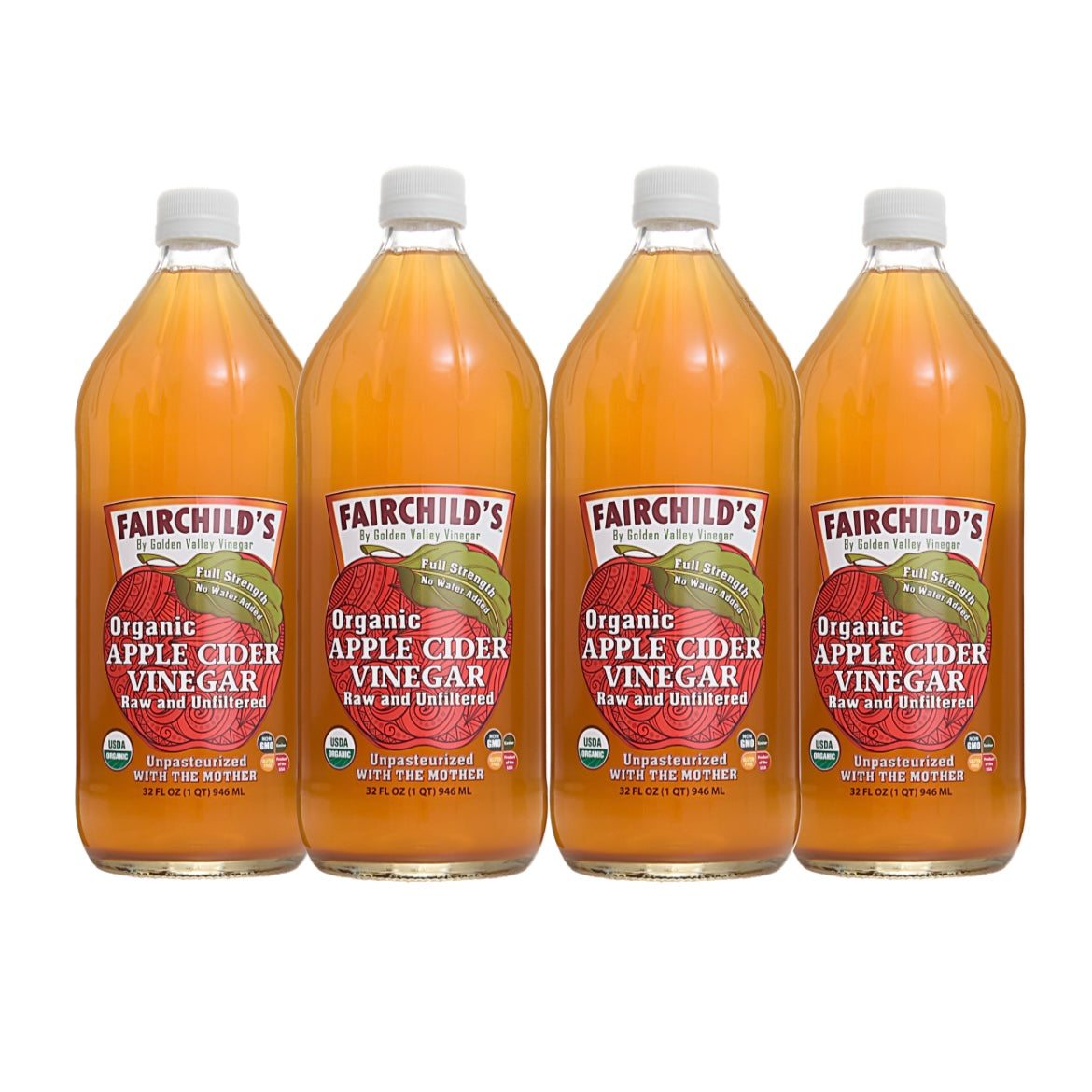 Fairchild’s Organic Apple Cider Vinegar – 32oz (With The Mother)