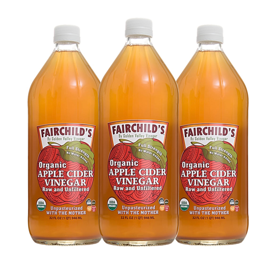 Fairchild’s Organic Apple Cider Vinegar – 32oz (With The Mother)