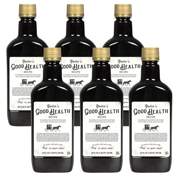 Yoder’s Good Health Recipe Apple Cider Vinegar Liquid Complex, 25 oz, Amish Harvest Herbal Tonic with Elderberry Juice, Organic Wildcrafted Herbs, Raw Detoxifying Antioxidants (2)