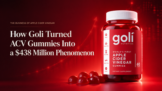 Goli Apple Cider Vinegar Gummies bottle illustrating the brand’s rise to an estimated $438 million in annual sales