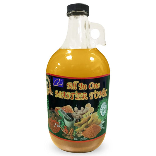 64oz Kosher| Halal | Natural apple cider vinegar | All in One Master Tonic Shots cinnamon, cloves, lemon, ginger, turmeric, cayenne pepper, honey, water | USDA Certified Organic | Fire Cider
