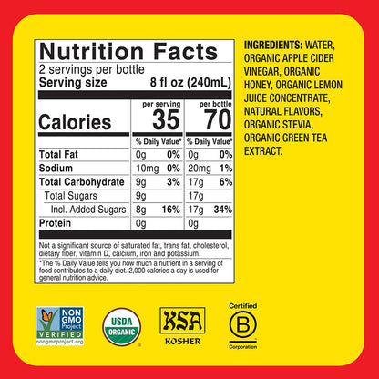 Bragg Apple Cider Vinegar Refreshers – 16 fl oz, 2-Pack