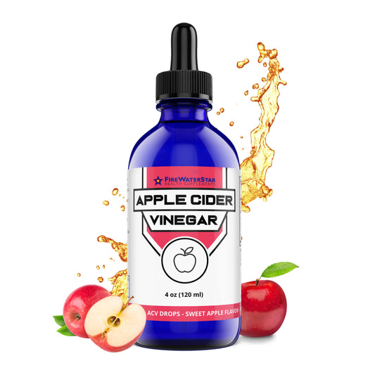 FWS Apple Cider Vinegar - Apple Flavored ACV Supplement Drops - Organic, Non-GMO, Vegan, Keto - with Mother - Easy to Swallow Daily Vinegar - Supports Overall Health and Digestion - 4oz