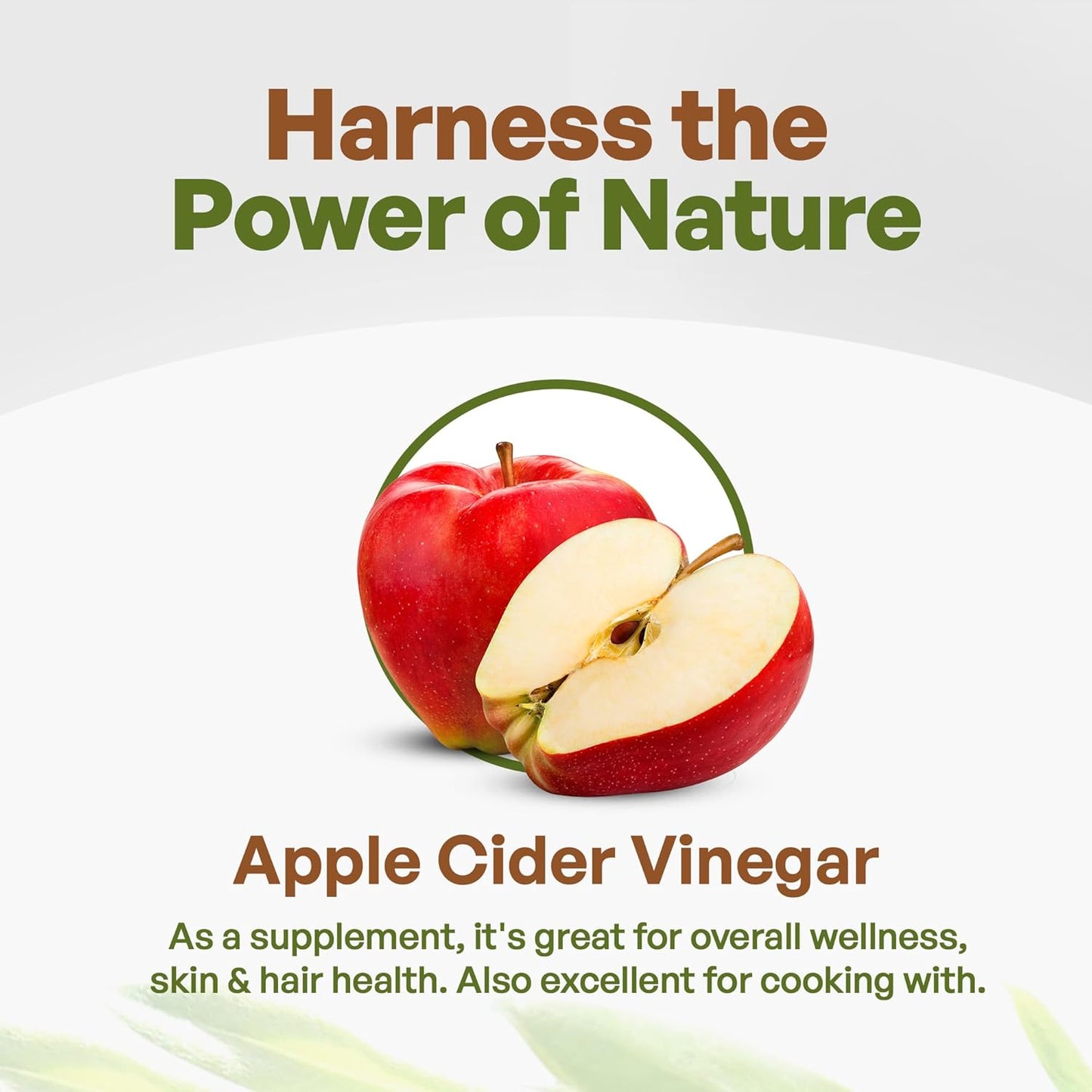 Go Nutra Apple Cider Vinegar Powder Organic 8oz. Natural ACV 5% Acetic Acid Apple Cider Powder for Cooking, Skincare & More