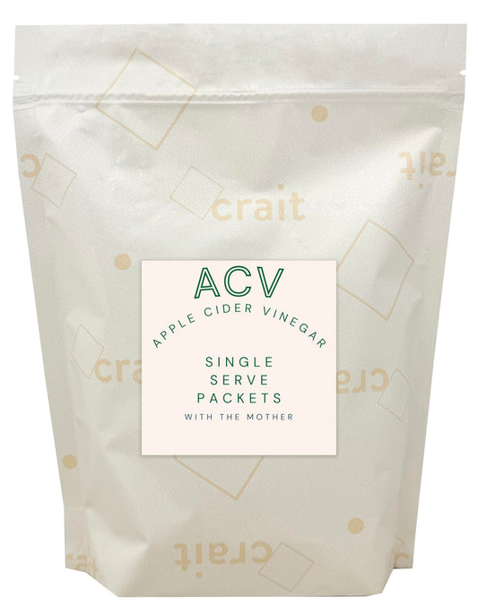 Apple Cider Vinegar Packets – ACV Individual Packets, Single Serve Apple Cider Vinegar Individual Packets 50 Pack Morning Drink Packets of ACV with the Mother (0.5 Ounce or 1 TBSP Per Packet)