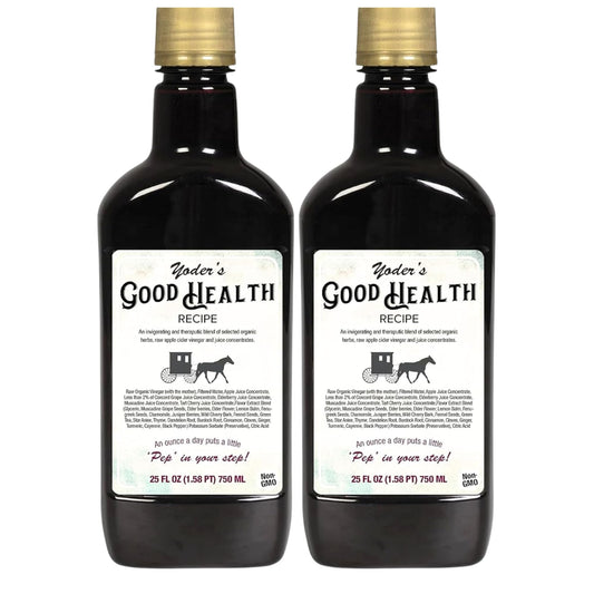 Yoder’s Good Health Recipe Apple Cider Vinegar Liquid Complex, 25 oz, Amish Harvest Herbal Tonic with Elderberry Juice, Organic Wildcrafted Herbs, Raw Detoxifying Antioxidants (2)