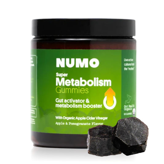 Numo Apple Cider Vinegar Gummies from The Mother, ACV Gummies with Probiotics, Folic Acid, MCT Oil, Vitamin B12, Pomegrante, Supports Digestive Health, Immune System, Gut Health - 60 Count