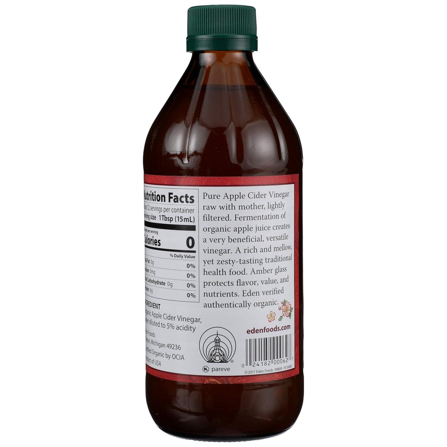 EDEN FOODS Organic Apple Cider Vinegar, 16 FZ