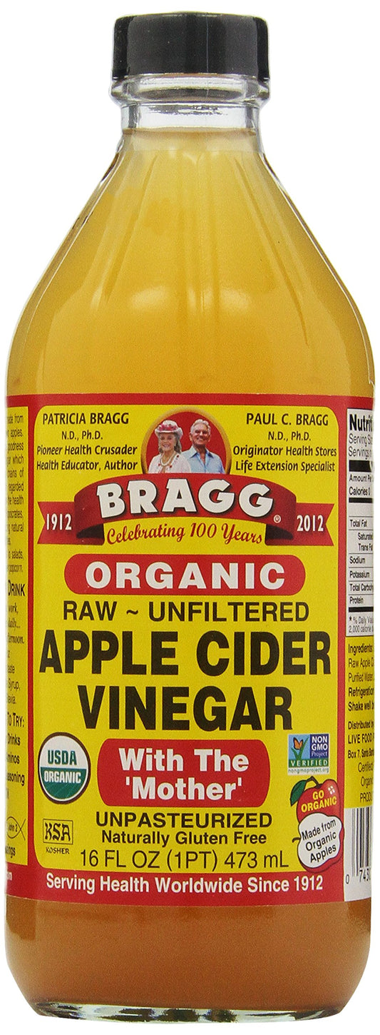 Bragg Apple Cider Vinegar, 16 Ounce (Pack of 2)