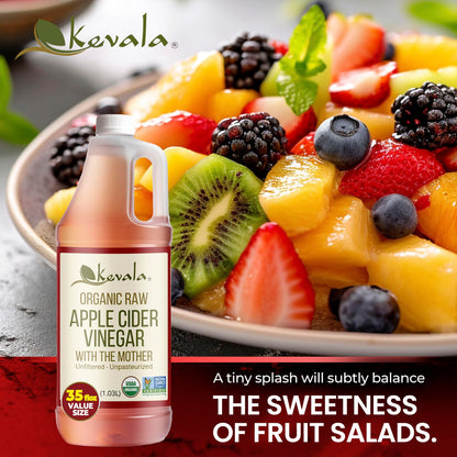 Kevala Organic Raw Apple Cider Vinegar with the Mother