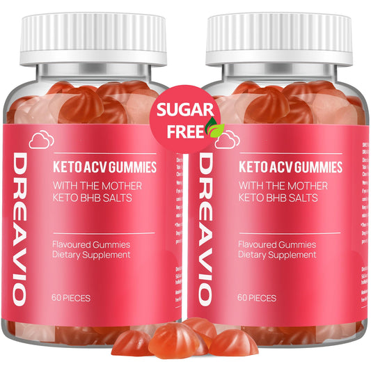 DREAVIO 1000mg Sugar Free Apple Cider Vinegar Gummies | 120 Count Keto ACV Gummies for Weight Loss, Vegan Apple Cider Vinegar with Mother for Adults, Women & Men, 2-Month Supply