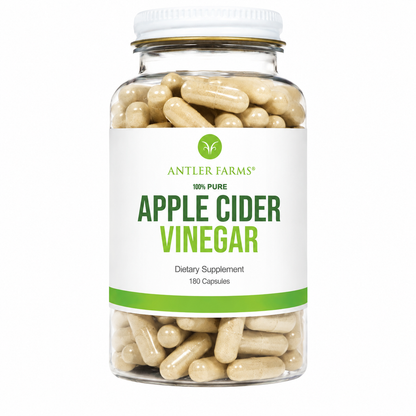 Antler Farms Apple Cider Vinegar with the Mother – 500mg, 180 Vegan Capsules